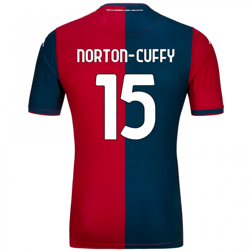 Hombre Camiseta Brooke Norton-Cuffy #15 Rojo Azul Oscuro 1ª Equipación 2024/25 La Camisa Chile