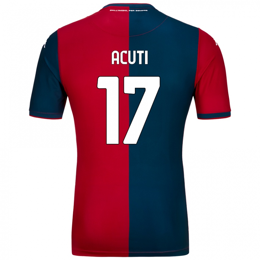 Hombre Camiseta Arianna Acuti #17 Rojo Azul Oscuro 1ª Equipación 2024/25 La Camisa Chile