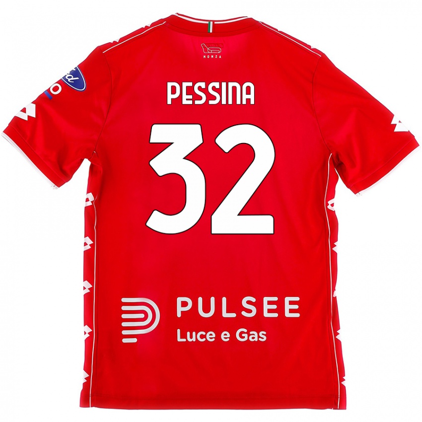 Hombre Camiseta Matteo Pessina #32 Rojo Blanco 1ª Equipación 2024/25 La Camisa Chile