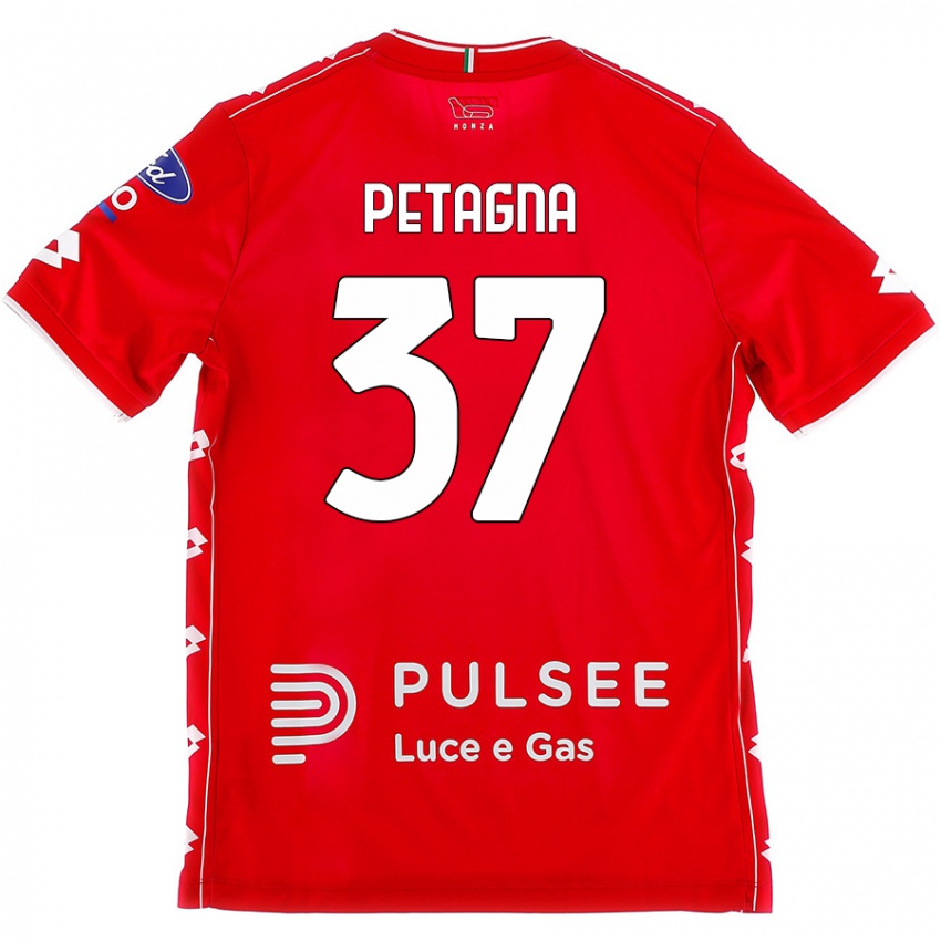 Hombre Camiseta Andrea Petagna #37 Rojo Blanco 1ª Equipación 2024/25 La Camisa Chile