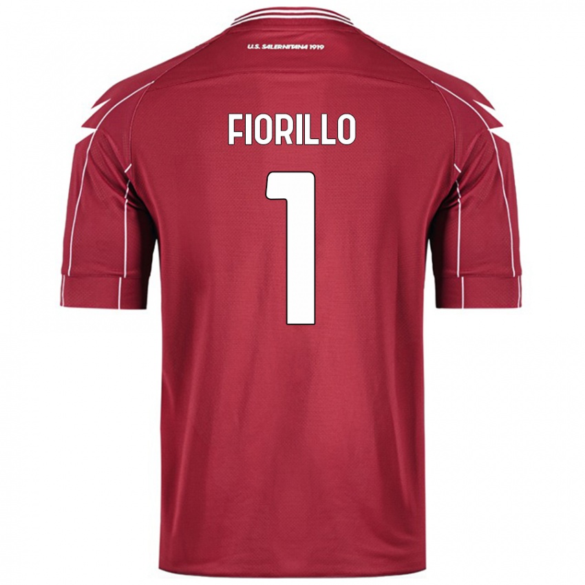 Hombre Camiseta Vincenzo Fiorillo #1 Borgoña 1ª Equipación 2024/25 La Camisa Chile