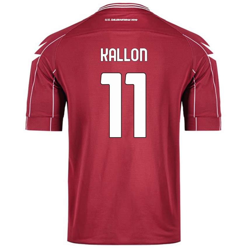 Hombre Camiseta Yayah Kallon #11 Borgoña 1ª Equipación 2024/25 La Camisa Chile