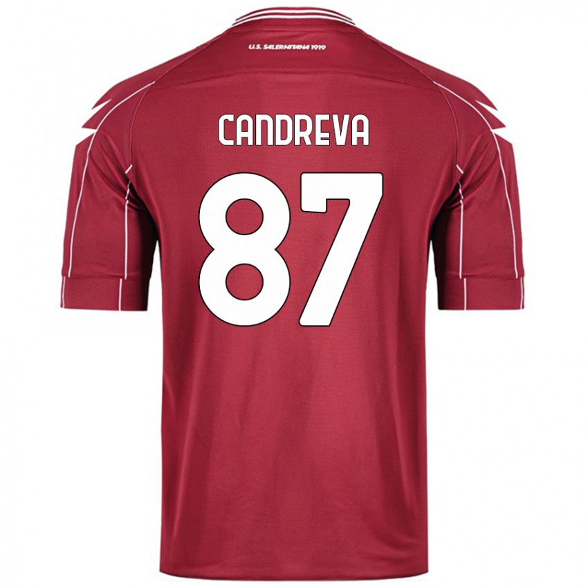 Hombre Camiseta Antonio Candreva #87 Borgoña 1ª Equipación 2024/25 La Camisa Chile