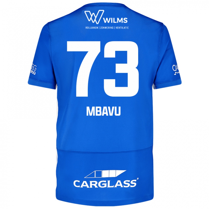 Hombre Camiseta Elie Mbavu #73 Azul 1ª Equipación 2024/25 La Camisa Chile