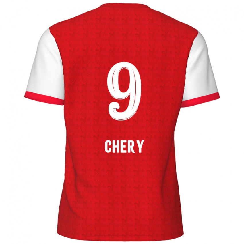 Hombre Camiseta Tjaronn Chery #9 Rojo Blanco 1ª Equipación 2024/25 La Camisa Chile