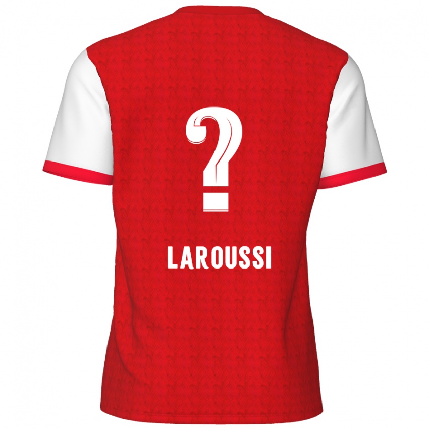 Hombre Camiseta Nizar Laroussi #0 Rojo Blanco 1ª Equipación 2024/25 La Camisa Chile