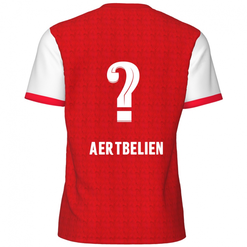 Hombre Camiseta Lukas Aertbeliën #0 Rojo Blanco 1ª Equipación 2024/25 La Camisa Chile