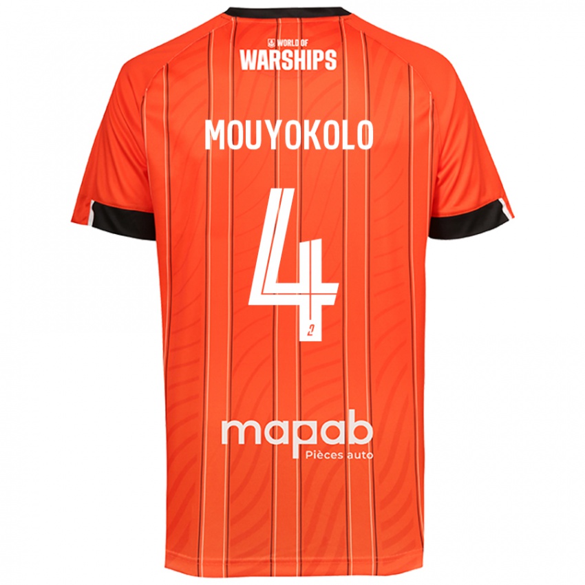 Hombre Camiseta Loris Mouyokolo #4 Naranja 1ª Equipación 2024/25 La Camisa Chile