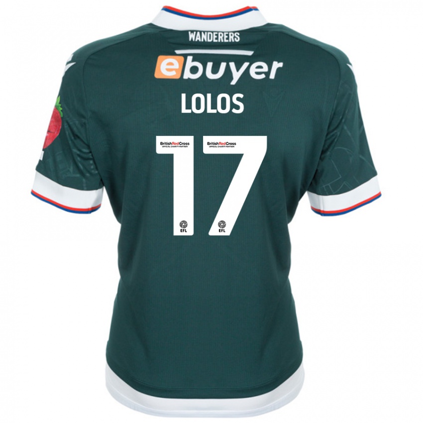 Hombre Camiseta Klaidi Lolos #17 Verde Oscuro 2ª Equipación 2024/25 La Camisa Chile