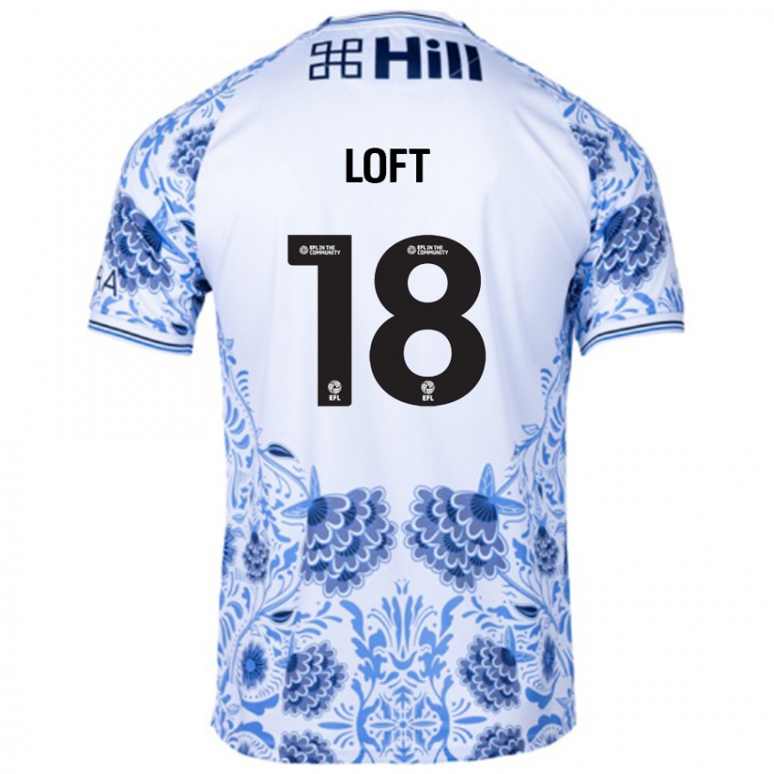 Hombre Camiseta Ryan Loft #18 Blanco Azul 2ª Equipación 2024/25 La Camisa Chile