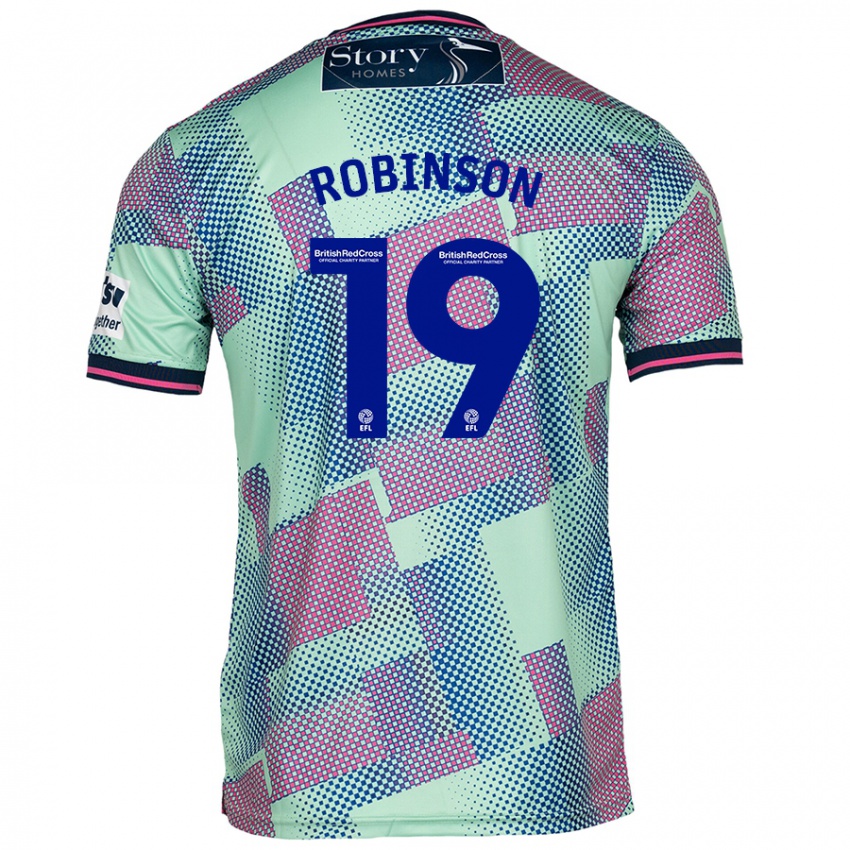 Hombre Camiseta Jack Robinson #19 Verde 2ª Equipación 2024/25 La Camisa Chile