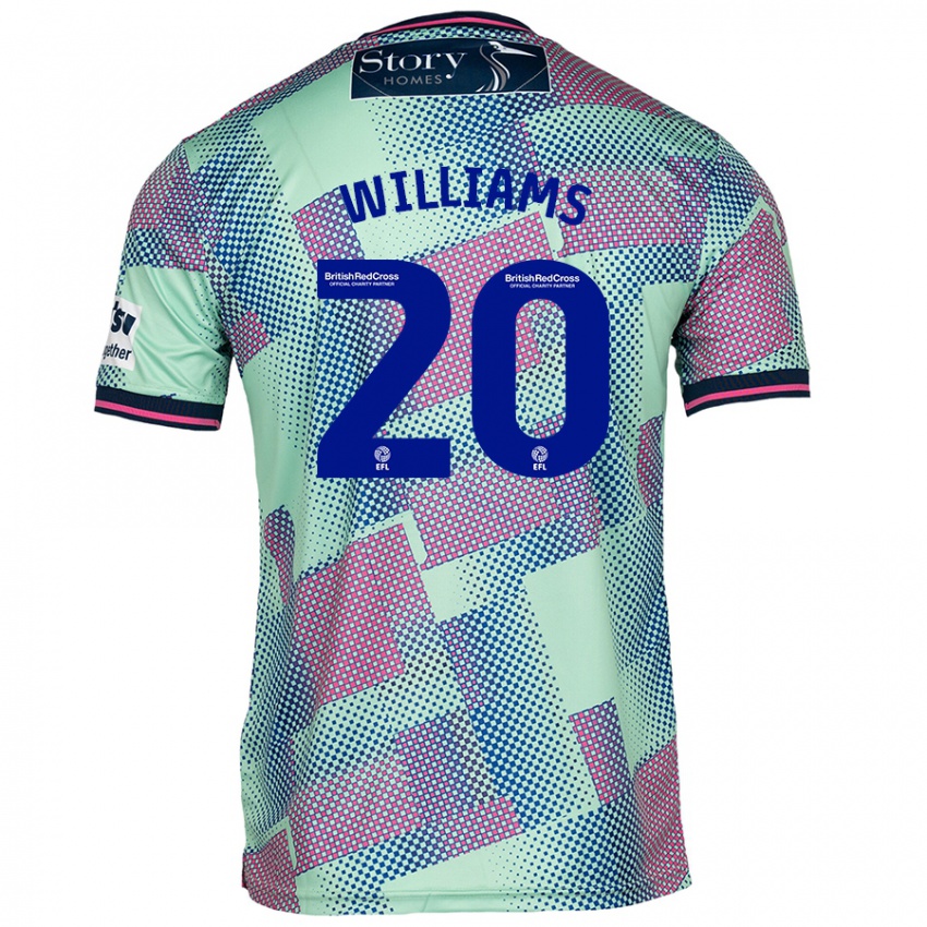 Hombre Camiseta Ben Williams #20 Verde 2ª Equipación 2024/25 La Camisa Chile