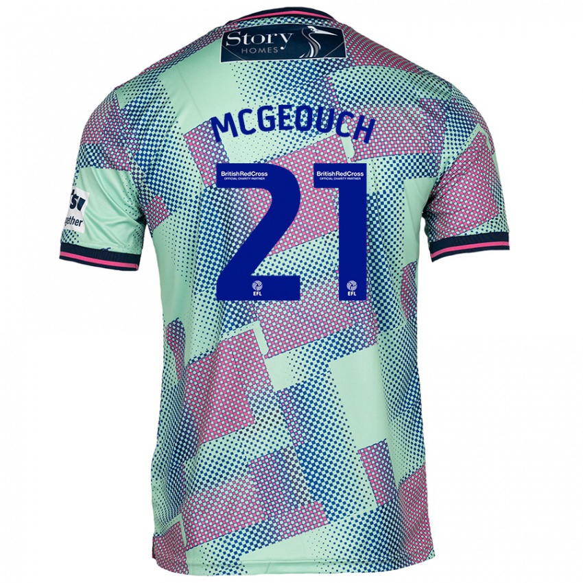 Hombre Camiseta Dylan Mcgeouch #21 Verde 2ª Equipación 2024/25 La Camisa Chile