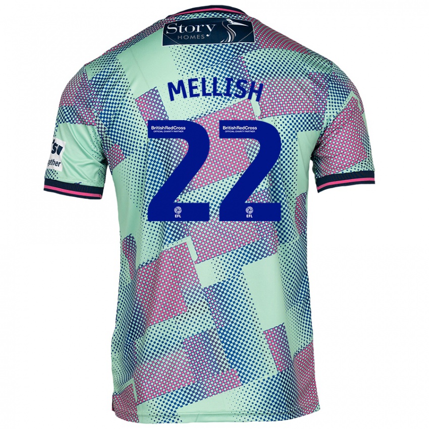 Hombre Camiseta Jon Mellish #22 Verde 2ª Equipación 2024/25 La Camisa Chile