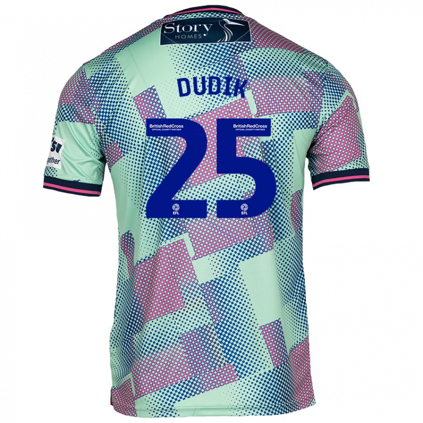 Hombre Camiseta Anton Dudik #25 Verde 2ª Equipación 2024/25 La Camisa Chile