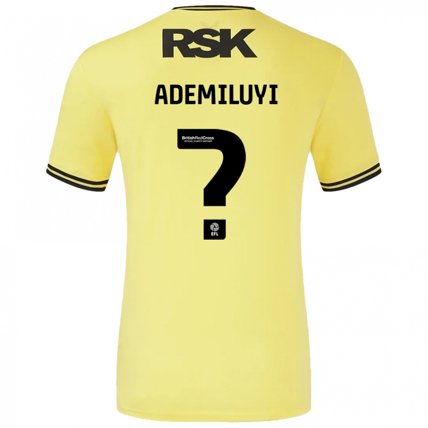 Hombre Camiseta Princess Ademiluyi #0 Amarillo Negro 2ª Equipación 2024/25 La Camisa Chile