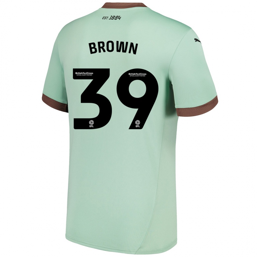 Hombre Camiseta Dajaune Brown #39 Verde Pálido 2ª Equipación 2024/25 La Camisa Chile