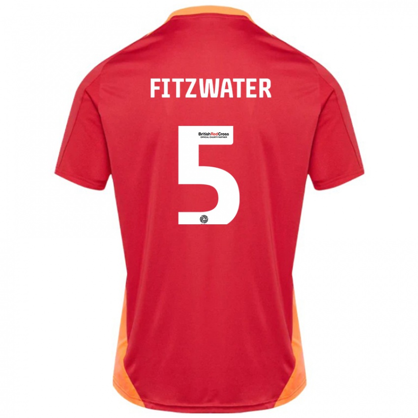 Hombre Camiseta Jack Fitzwater #5 Azul Blanquecino 2ª Equipación 2024/25 La Camisa Chile