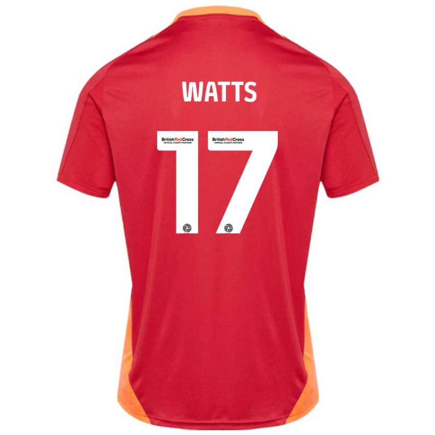 Hombre Camiseta Caleb Watts #17 Azul Blanquecino 2ª Equipación 2024/25 La Camisa Chile