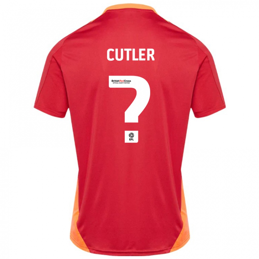 Hombre Camiseta Theo Cutler #0 Azul Blanquecino 2ª Equipación 2024/25 La Camisa Chile