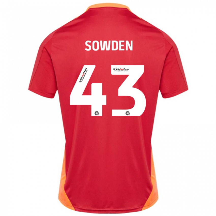 Hombre Camiseta Andrew Sowden #43 Azul Blanquecino 2ª Equipación 2024/25 La Camisa Chile