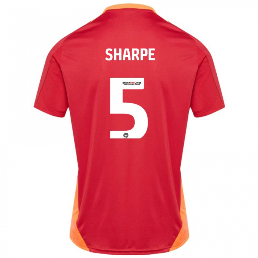 Hombre Camiseta Manfy Sharpe #5 Azul Blanquecino 2ª Equipación 2024/25 La Camisa Chile