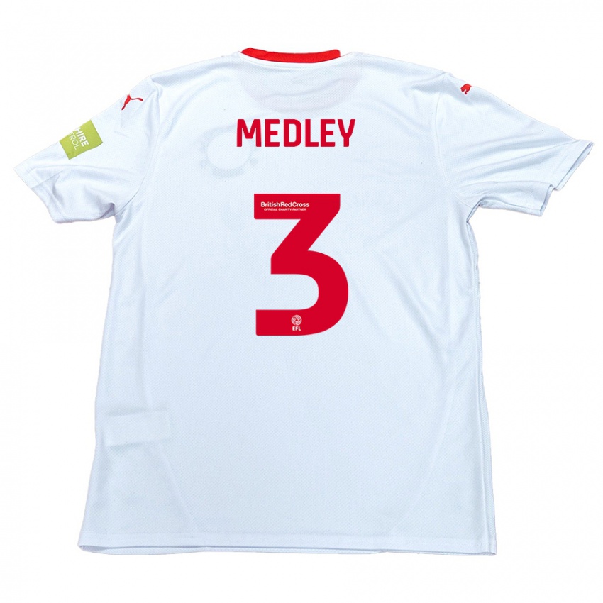 Hombre Camiseta Zech Medley #3 Blanco 2ª Equipación 2024/25 La Camisa Chile