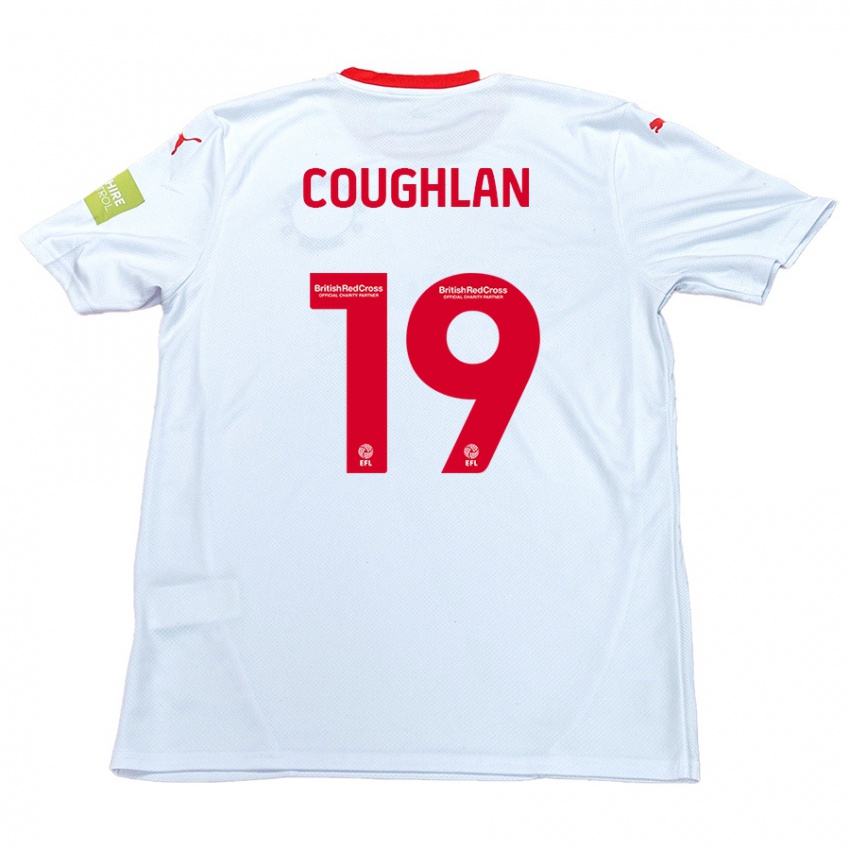 Hombre Camiseta Ronan Coughlan #19 Blanco 2ª Equipación 2024/25 La Camisa Chile