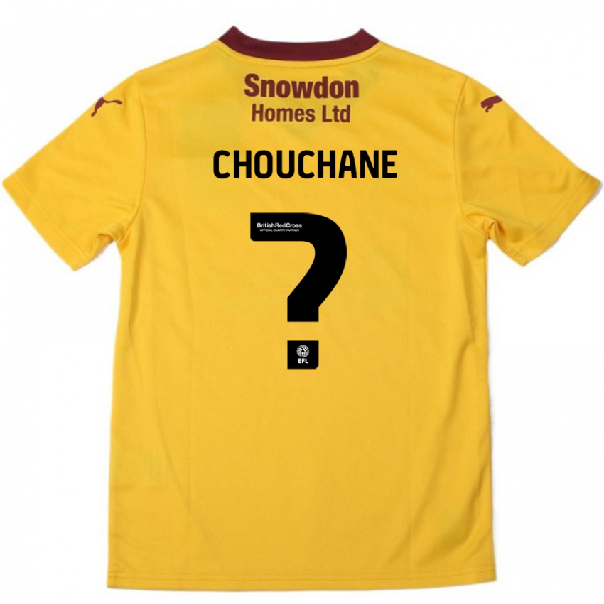 Hombre Camiseta Samy Chouchane #0 Naranja Borgoña 2ª Equipación 2024/25 La Camisa Chile