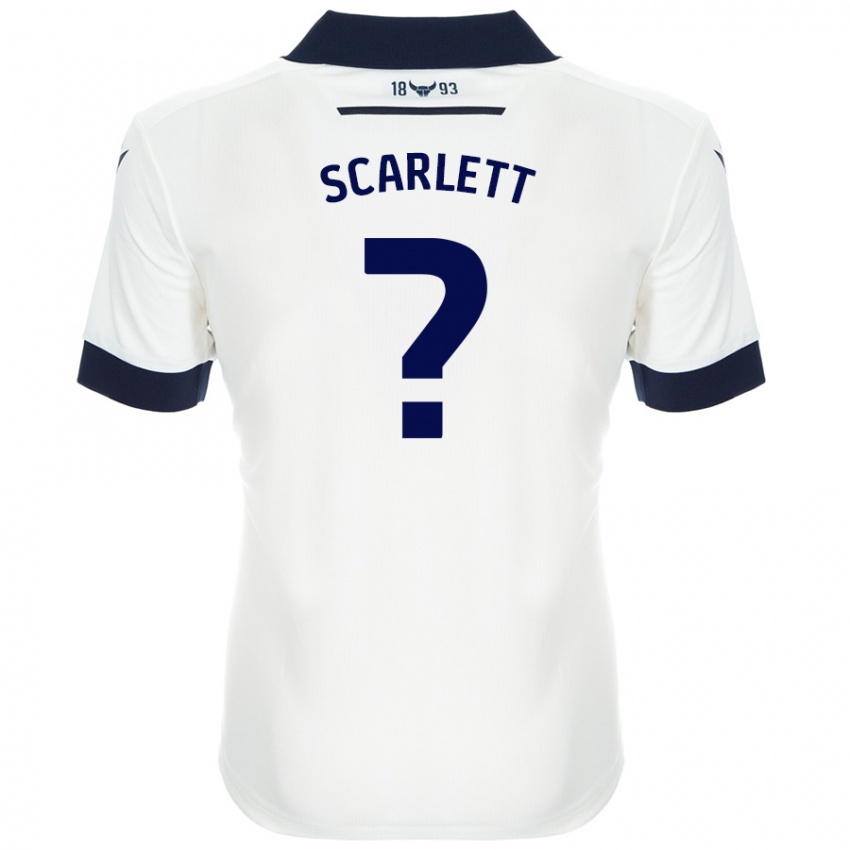 Hombre Camiseta Dane Scarlett #0 Blanco Azul Marino 2ª Equipación 2024/25 La Camisa Chile