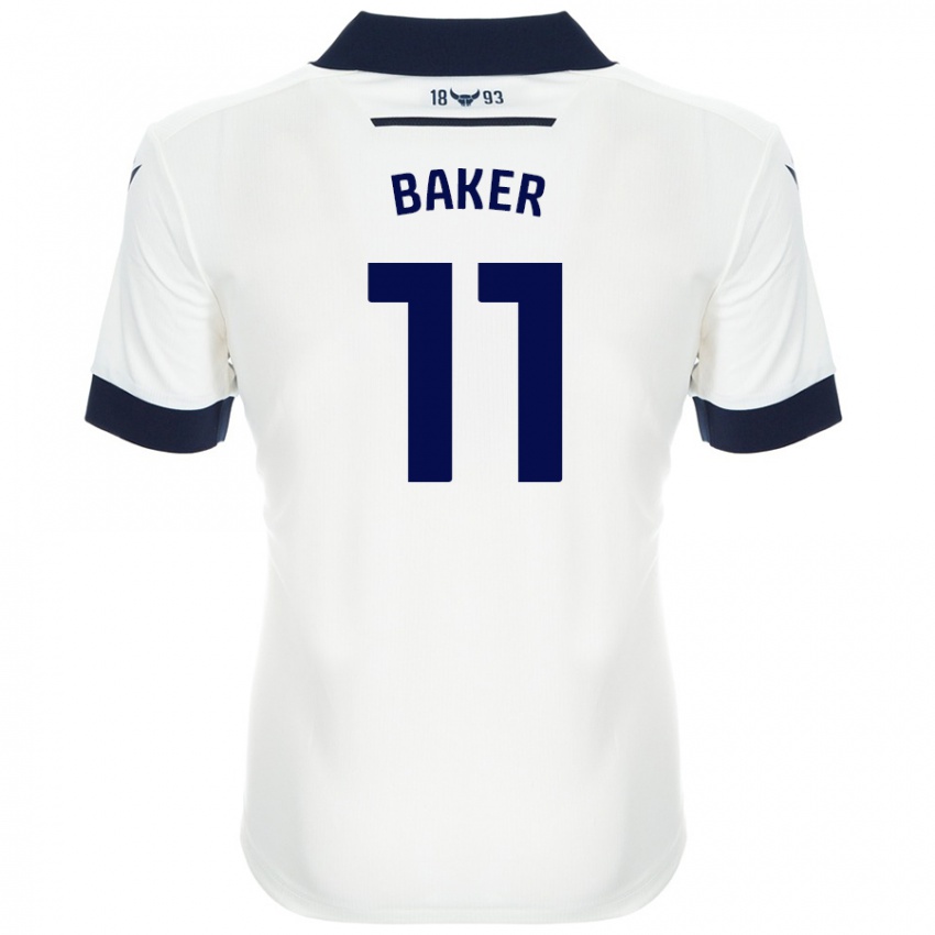 Hombre Camiseta Sophie Baker #11 Blanco Azul Marino 2ª Equipación 2024/25 La Camisa Chile