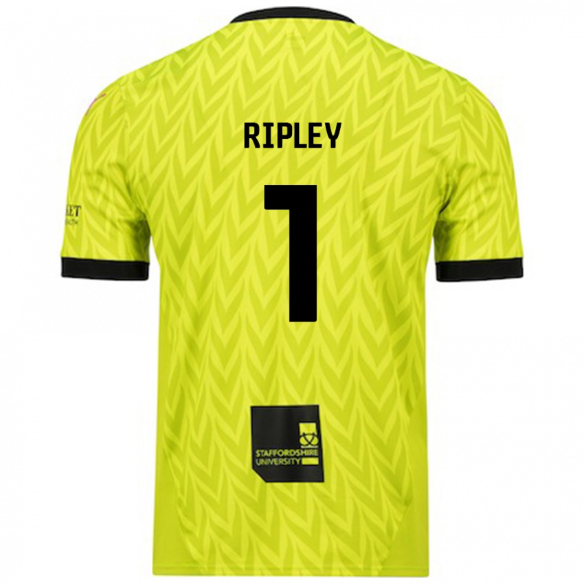 Hombre Camiseta Connor Ripley #1 Verde Fluorescente 2ª Equipación 2024/25 La Camisa Chile