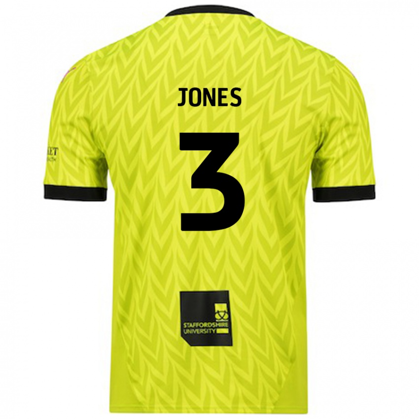 Hombre Camiseta Dan Jones #3 Verde Fluorescente 2ª Equipación 2024/25 La Camisa Chile