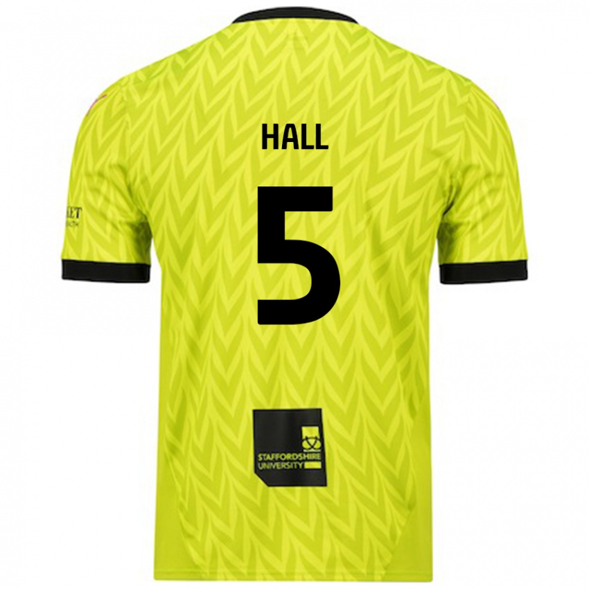 Hombre Camiseta Connor Hall #5 Verde Fluorescente 2ª Equipación 2024/25 La Camisa Chile