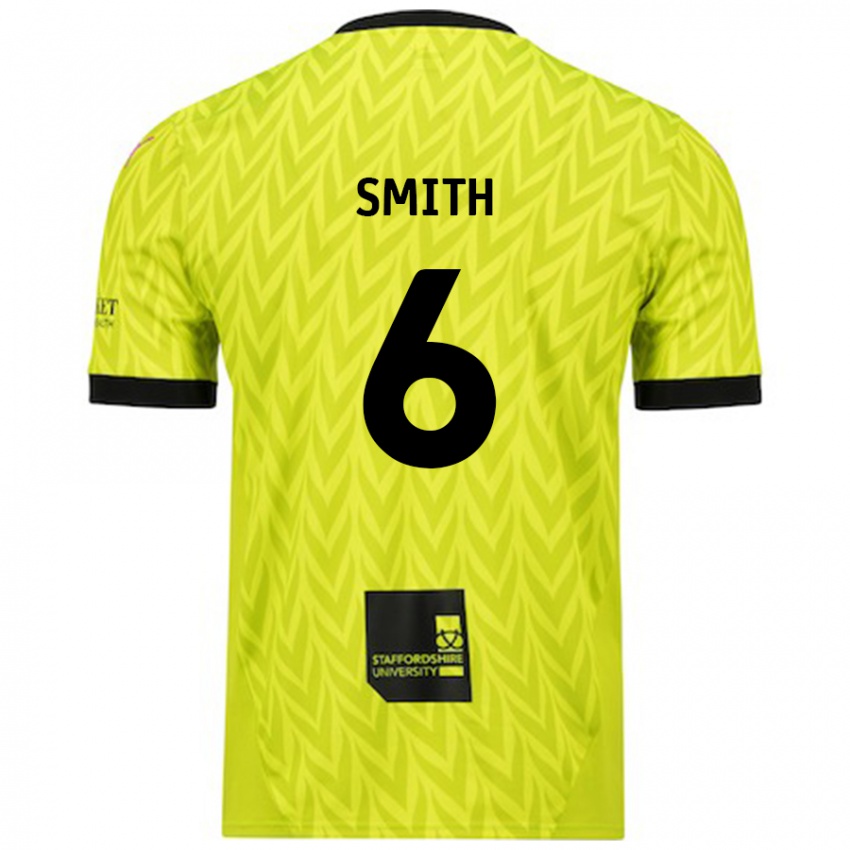 Hombre Camiseta Nathan Smith #6 Verde Fluorescente 2ª Equipación 2024/25 La Camisa Chile