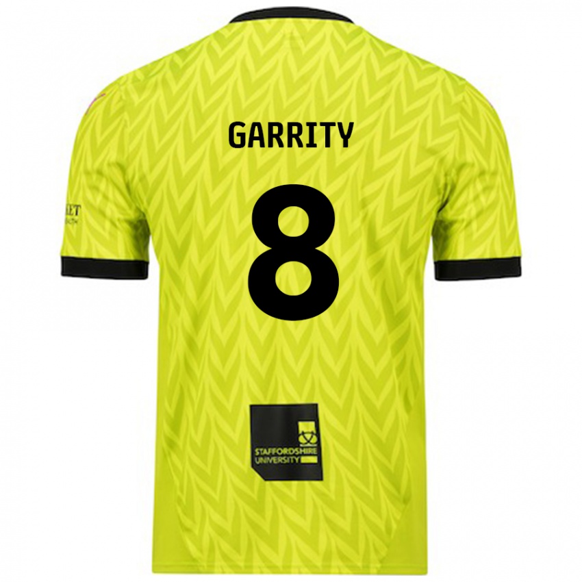 Hombre Camiseta Ben Garrity #8 Verde Fluorescente 2ª Equipación 2024/25 La Camisa Chile