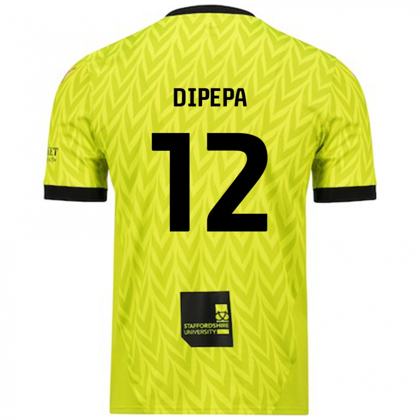 Hombre Camiseta Baylee Dipepa #12 Verde Fluorescente 2ª Equipación 2024/25 La Camisa Chile