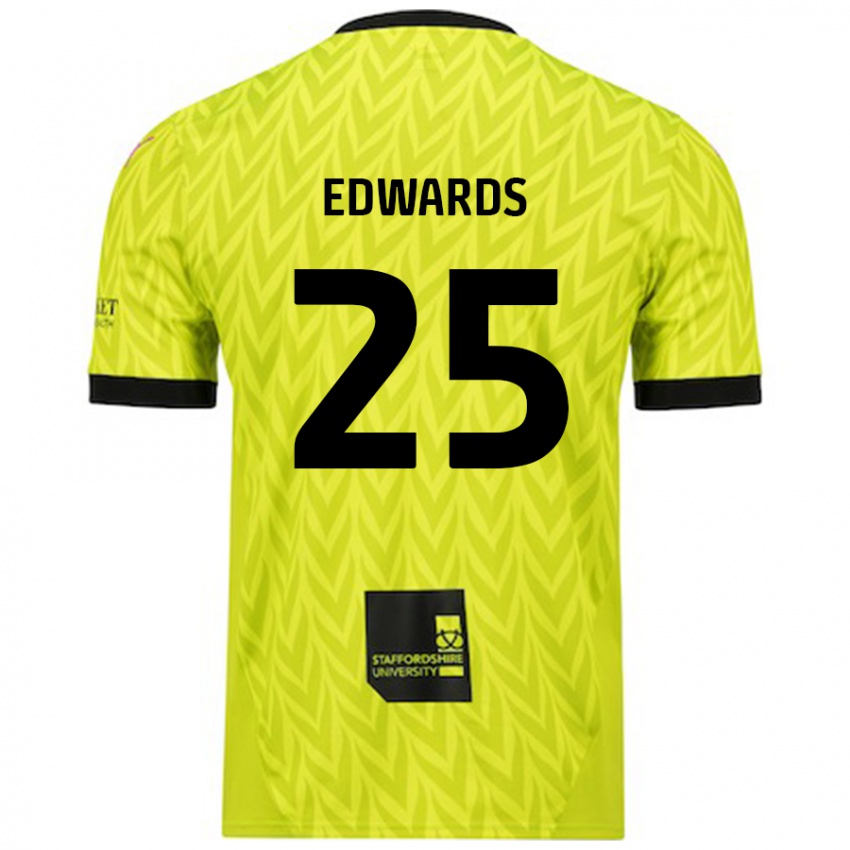 Hombre Camiseta Diamond Edwards #25 Verde Fluorescente 2ª Equipación 2024/25 La Camisa Chile