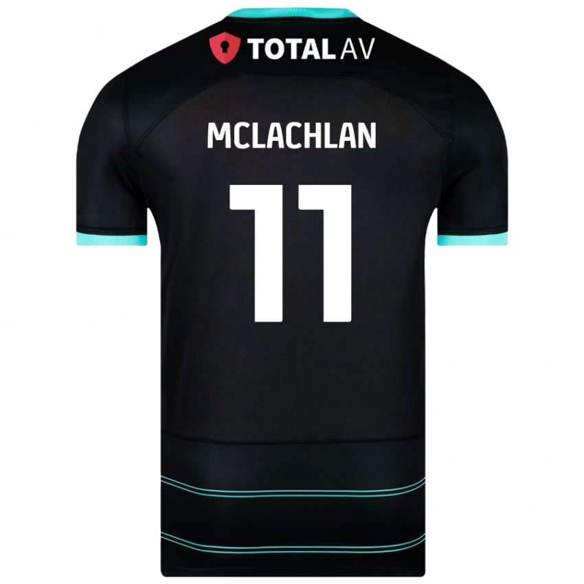 Hombre Camiseta Daisy Mclachlan #11 Negro 2ª Equipación 2024/25 La Camisa Chile