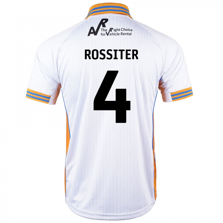 Hombre Camiseta Jordan Rossiter #4 Blanco 2ª Equipación 2024/25 La Camisa Chile