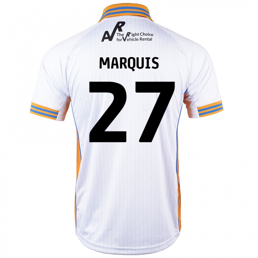 Hombre Camiseta John Marquis #27 Blanco 2ª Equipación 2024/25 La Camisa Chile