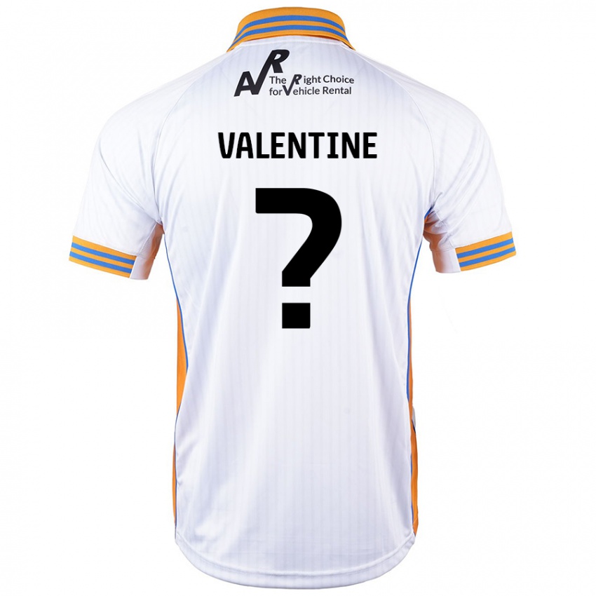 Hombre Camiseta Jayden Valentine #0 Blanco 2ª Equipación 2024/25 La Camisa Chile