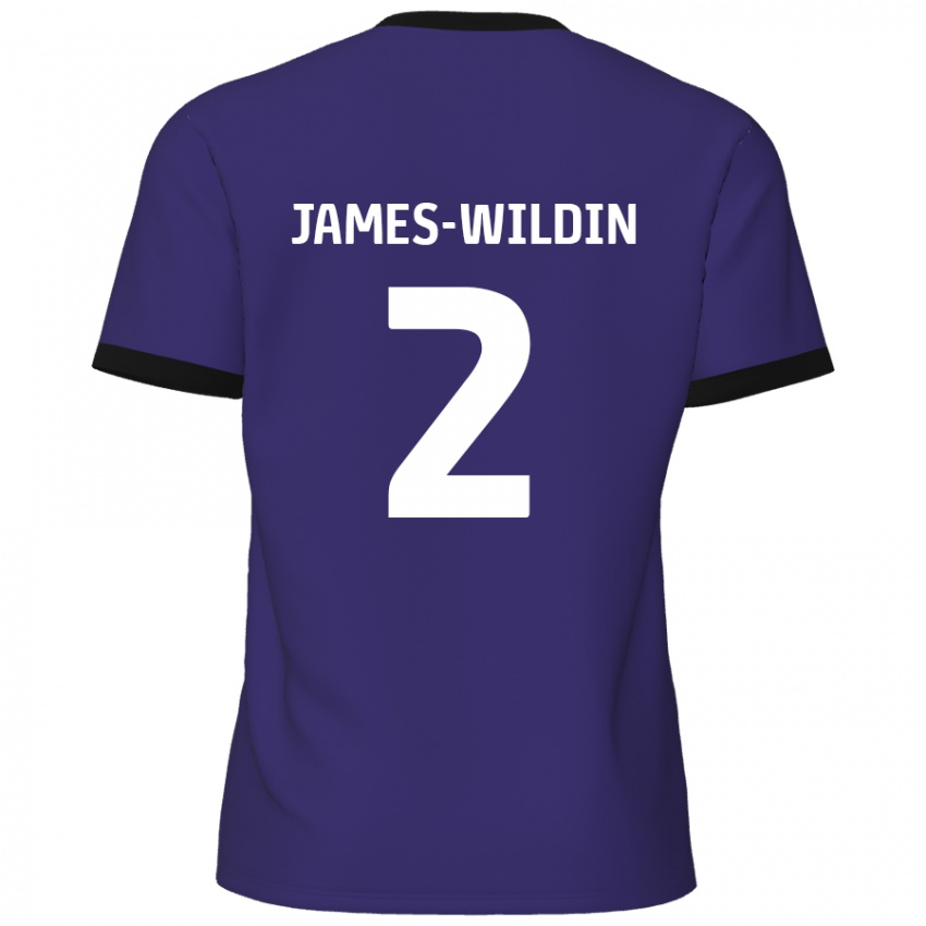 Hombre Camiseta Luther James-Wildin #2 Púrpura 2ª Equipación 2024/25 La Camisa Chile