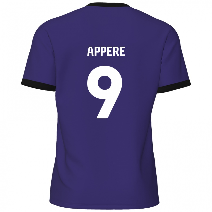 Hombre Camiseta Louis Appéré #9 Púrpura 2ª Equipación 2024/25 La Camisa Chile