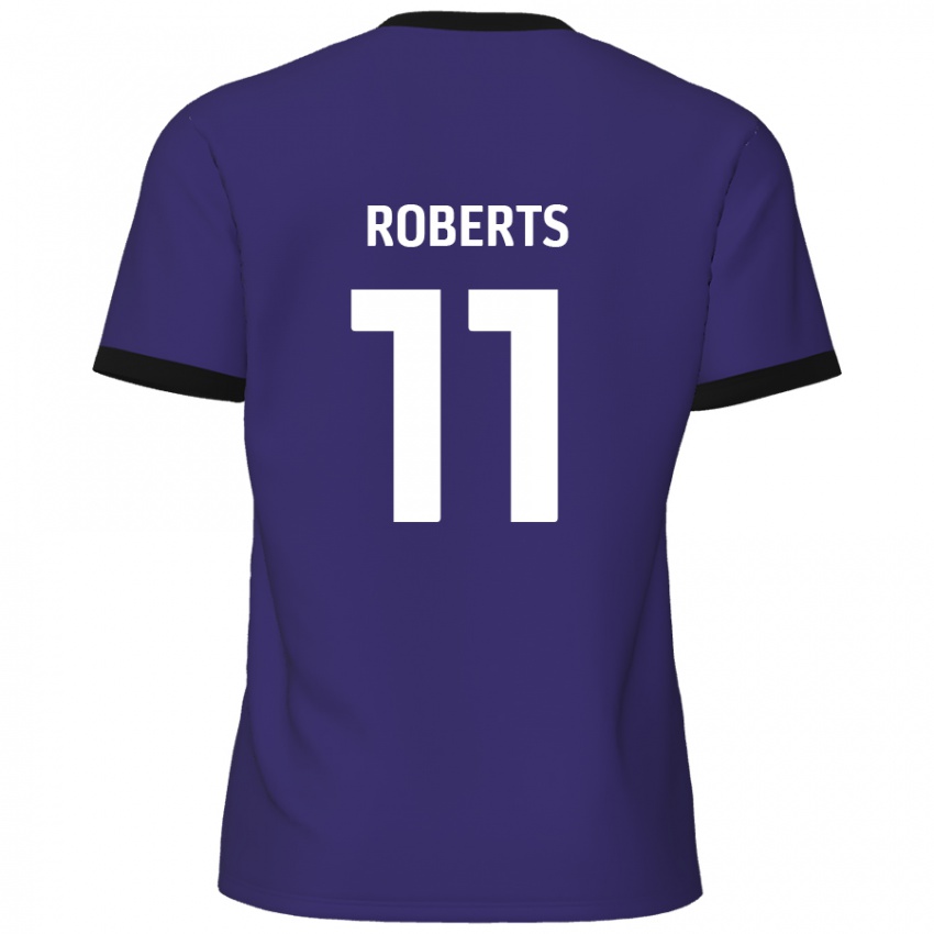 Hombre Camiseta Jordan Roberts #11 Púrpura 2ª Equipación 2024/25 La Camisa Chile