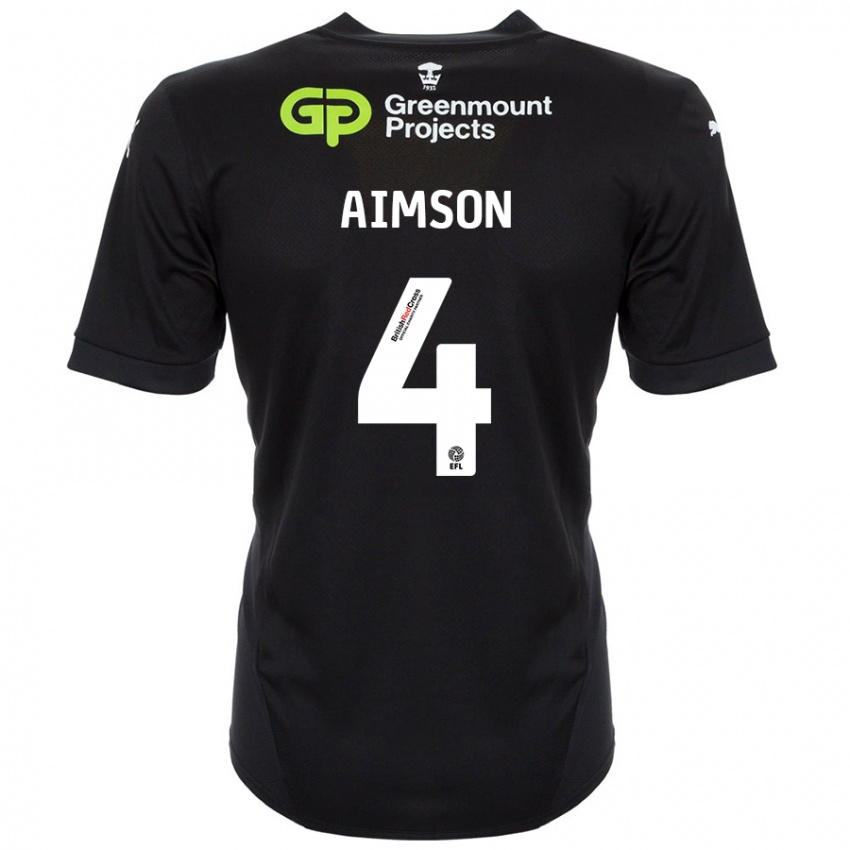 Hombre Camiseta Will Aimson #4 Negro 2ª Equipación 2024/25 La Camisa Chile