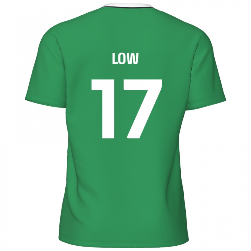 Hombre Camiseta Joe Low #17 Verde Rayas Blancas 2ª Equipación 2024/25 La Camisa Chile