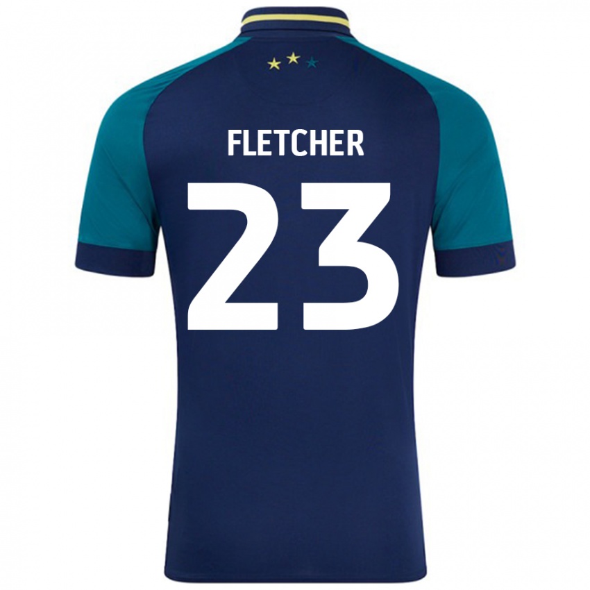 Hombre Camiseta Serena Fletcher #23 Azul Marino Verde Oscuro 2ª Equipación 2024/25 La Camisa Chile