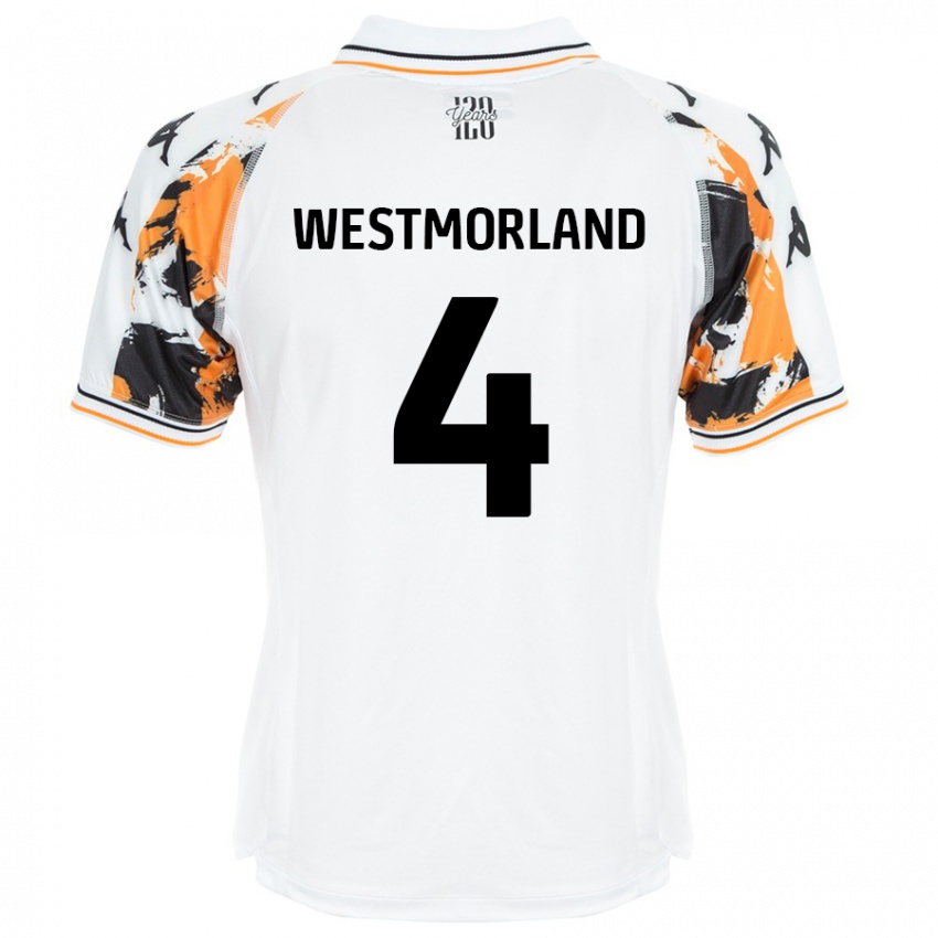 Hombre Camiseta Emma Westmorland #4 Blanco 2ª Equipación 2024/25 La Camisa Chile