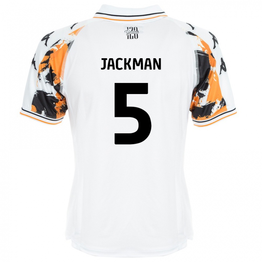 Hombre Camiseta Ellice Jackman #5 Blanco 2ª Equipación 2024/25 La Camisa Chile